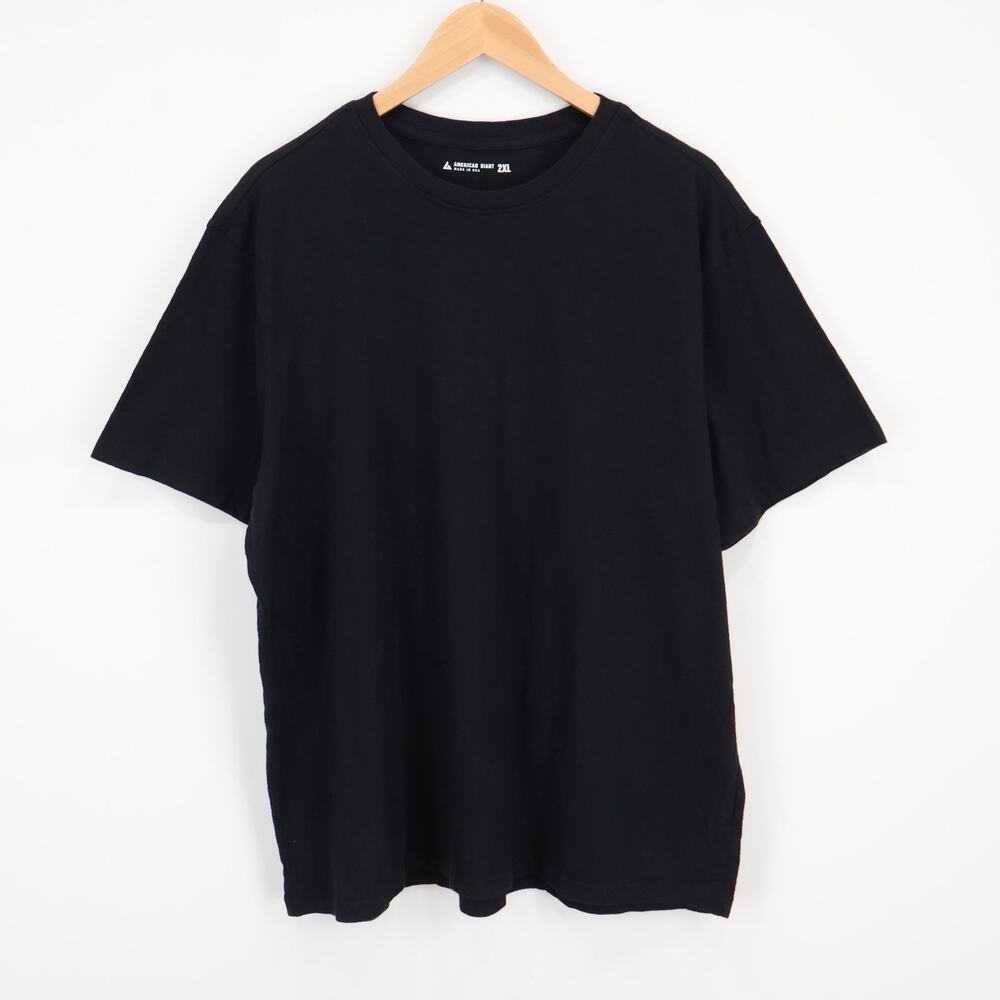 American Giant Men's Premium Slub Crew Tee Black Size 2XL NWOT